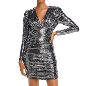 BCBGMAXAZRIA metallic bodycon dress
